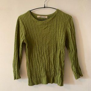 Cable Knit Cropped Sweater